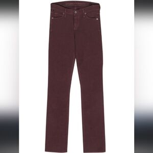 Citizens Of Humanity London Slim Velvet Maroon Pants Women's Size 30